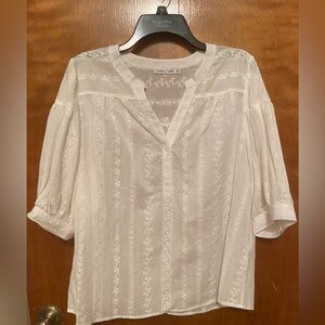 NWOT White Eyelet Blouse